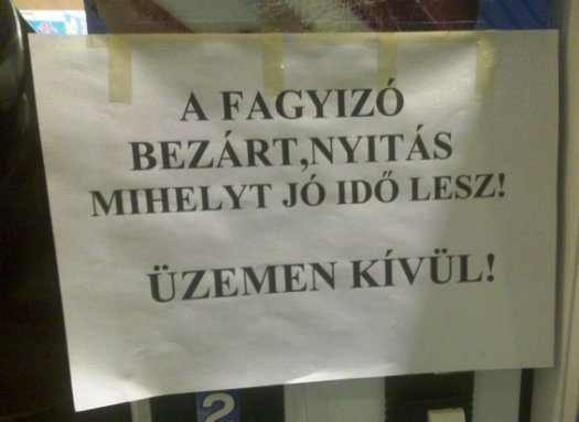 Orosházán csak tavasszal lesz fagyi 🙂