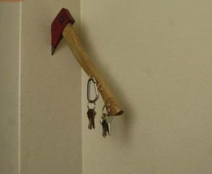 Egy favágó kulcstartója