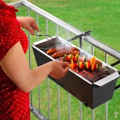 Mini grill az erkélyen 