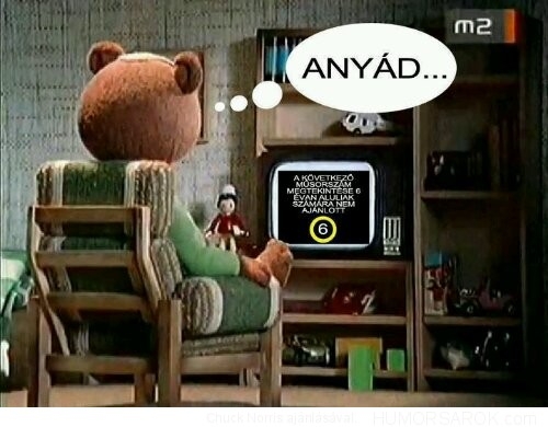 Már a tv maci sem a régi . . .