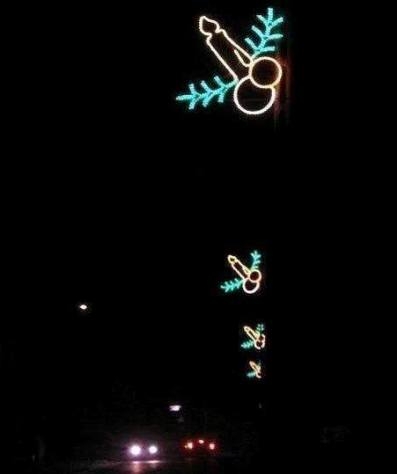 Díszkivilágítás a sétáló utcán