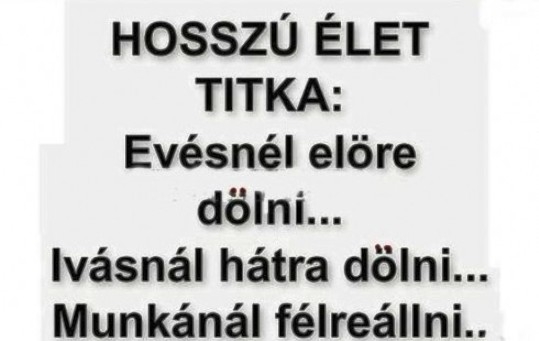 Szeretnél sokáig élni?