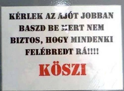 Lépcsőházi üzenet...