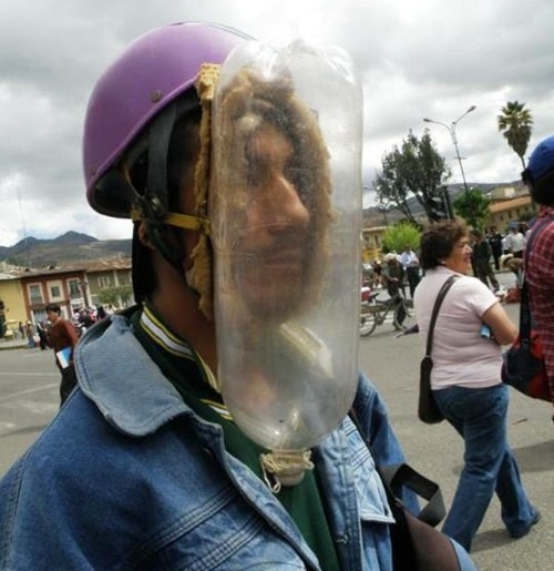 Panorámás gázmaszk - perui verzió