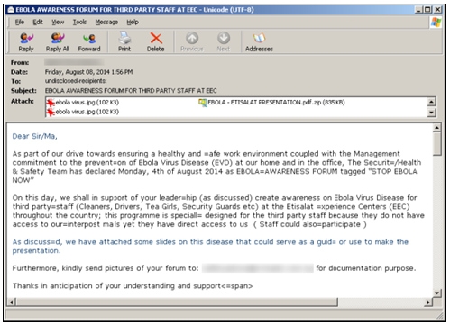 Ne higgyen az ebolás e-mailnek, átverés!