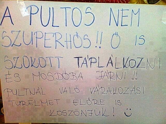 Ezt tartsd tiszteletben, ha a pulthoz mész