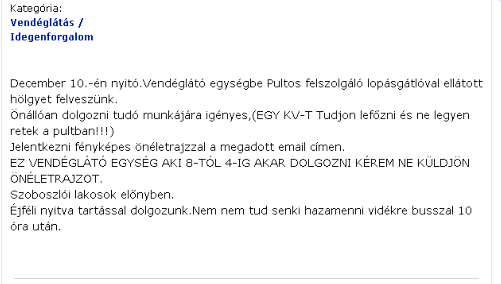 A hónap főnöke munkát ajánl :P