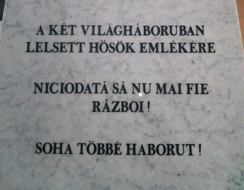 Háborús emlékmű valahol Kolozsvár környékén