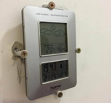 Időjárásjelző elhelyezése