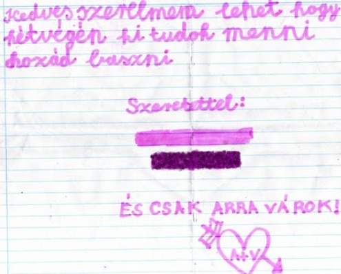 Elfogtunk egy romantikus levelet