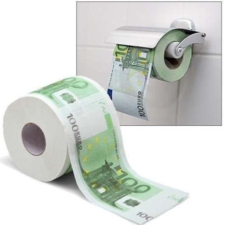 100 Euro-s WC papír