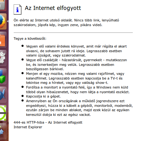 Elfogyott az internet