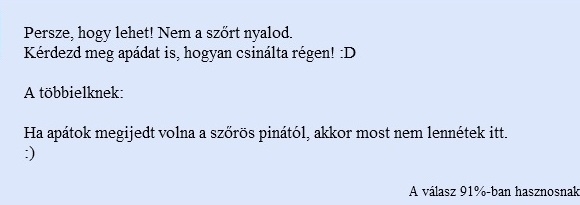 Újabb válasz érkezett a tegnapi kérdésre...