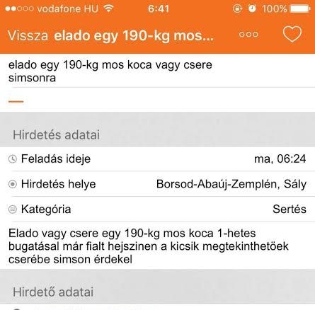 Befutott a nap hirdetése