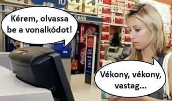 Amikor egy szöszi ül a pénztárba