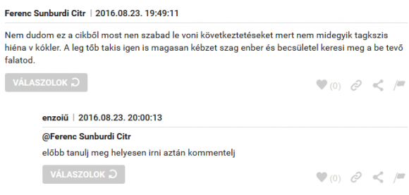 Egy igényes hozzászólás