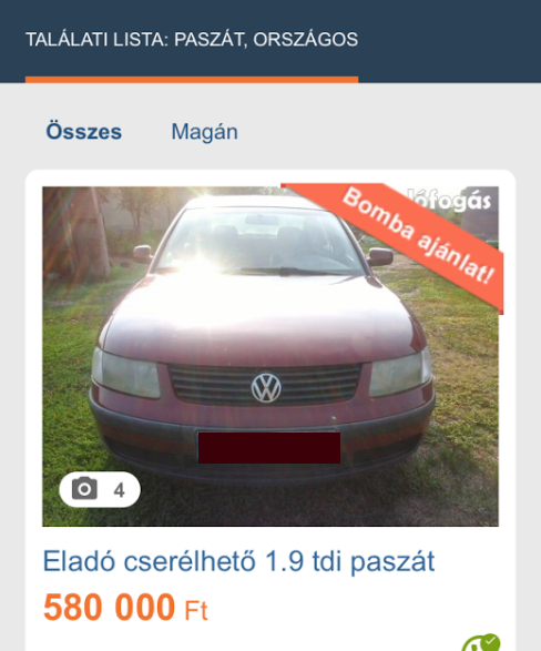 Egy bomba ajánlat vasárnapra