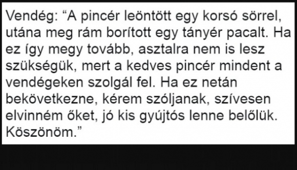 A felszolgálás minősége hagyott némi kívánnivalót maga után