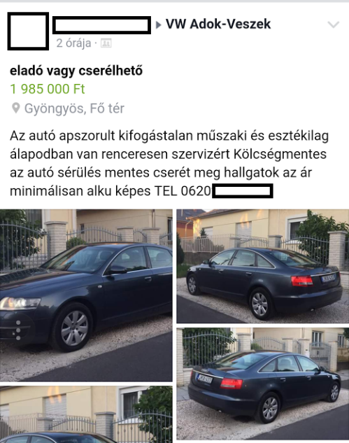 Napiszar, használtautó rovat