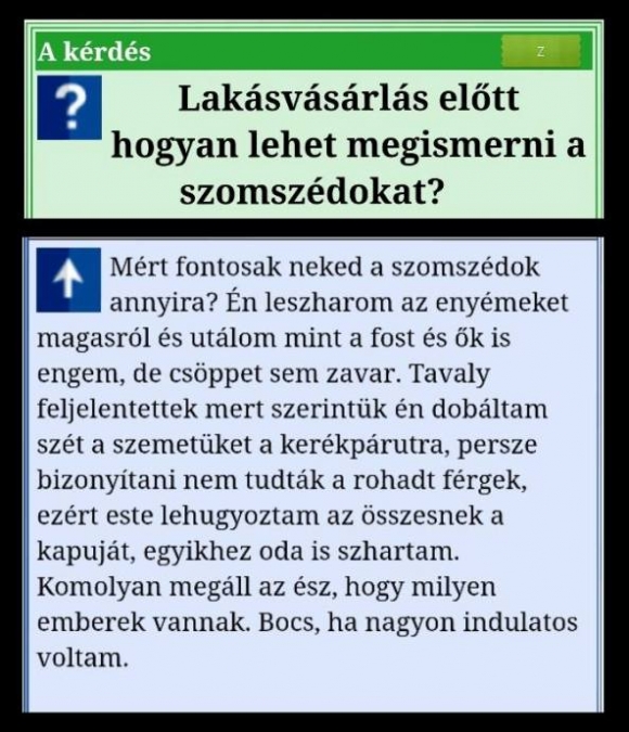 Egy kérdés, és rá a válasz