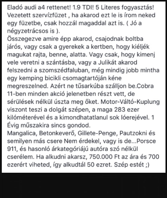 Lassan már tanítani fogják, hogy kell ilyet írni