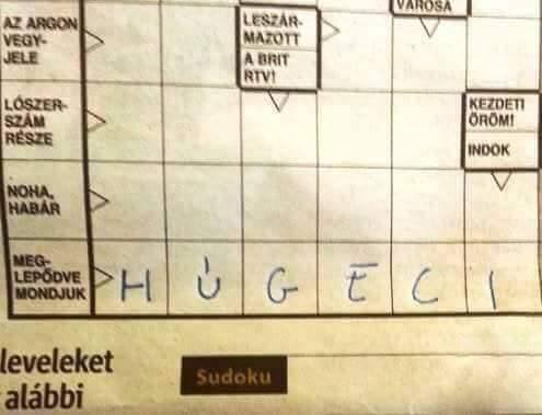 Napi keresztrejtvény