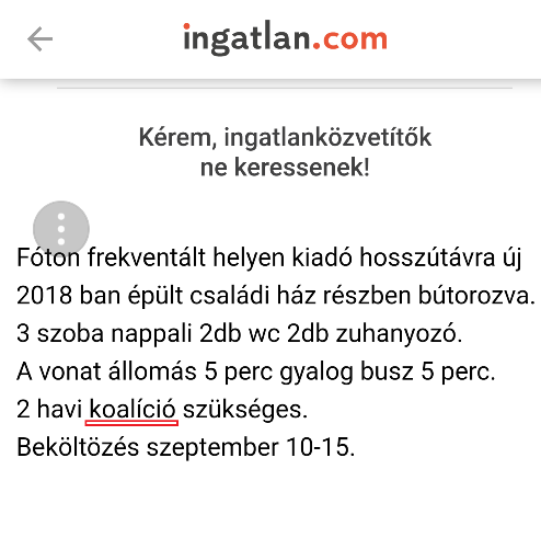 Az albérlet keresés se megy könnyen