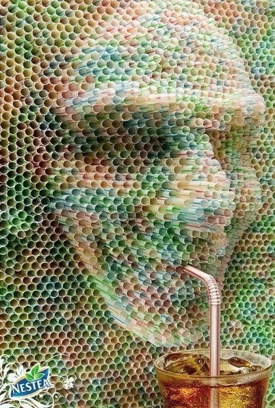 Szívószál művészet