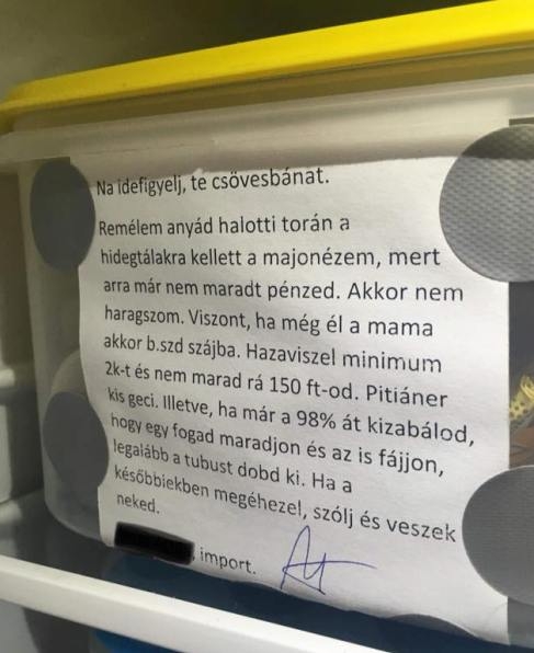 Valaki dézsmálja a majonézt