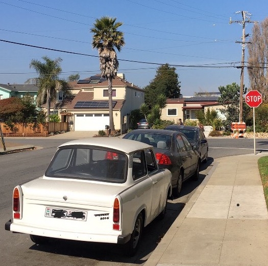 Trabi, egy nem megszokott helyen