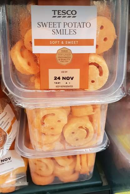 Egy angliai Tesco mai ajánlata - Nevető édes burgonya