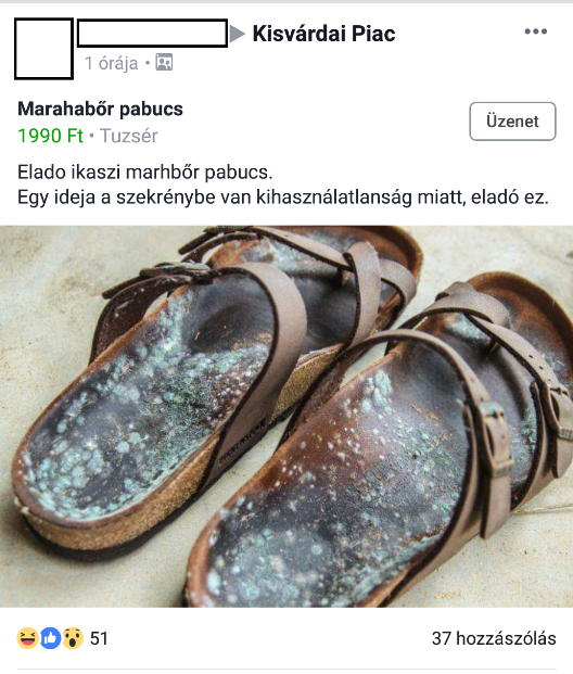 Egy f@sza marahabőr pabucsot valaki?