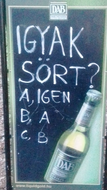 Dilemma a kocsma előtt