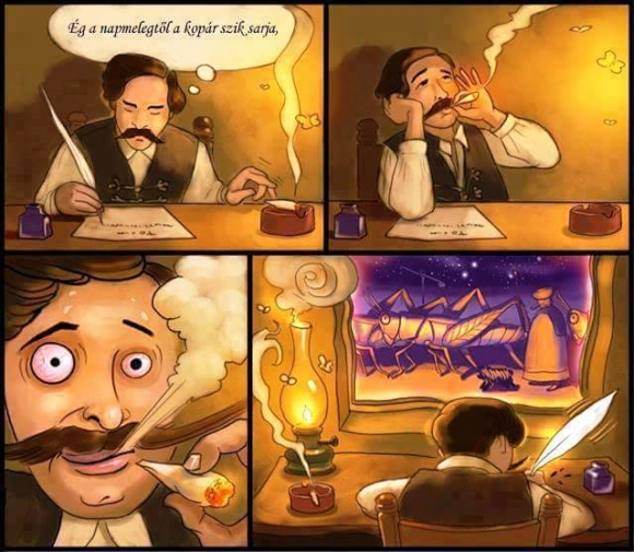 Ég a napmelegtől a kopár szík sarja...