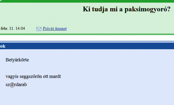 Befutott a nap kérdése