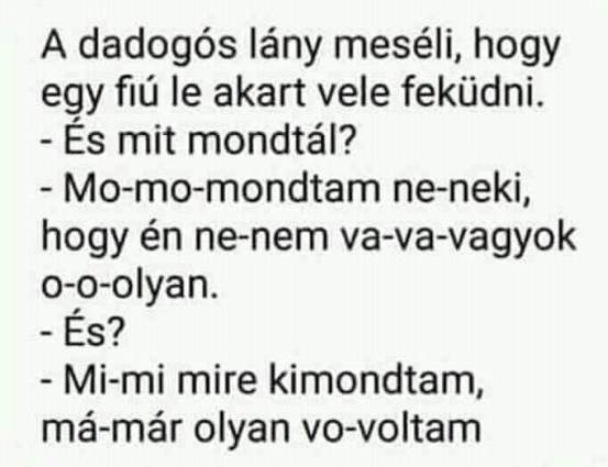 Egy dadogós lány mesélte