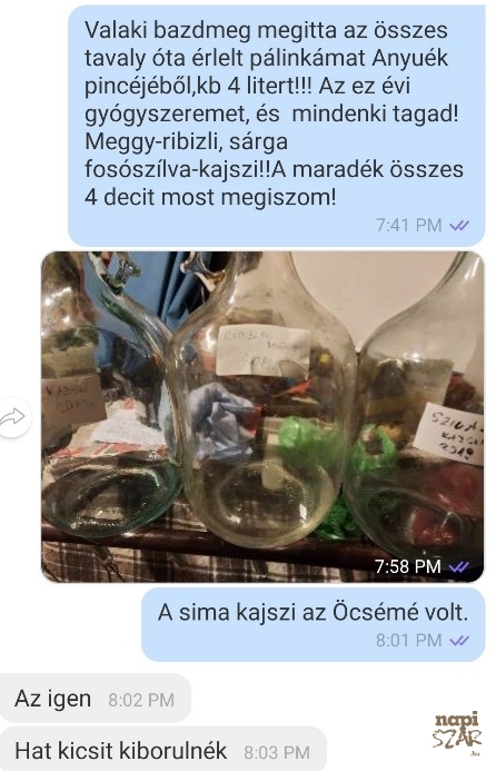 Megitták a pálinkáját