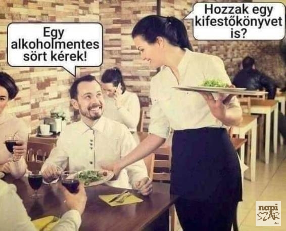 Beszólt a pincérnő