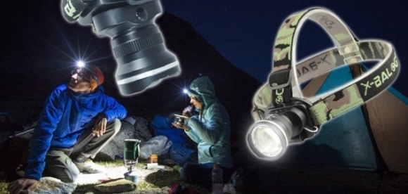 Tölthető CREE LED fejlámpa - Számolj le a sötétséggel (x)