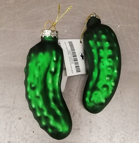 Csemege uborka alakú karácsonyfa dísz