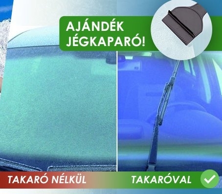 Autós téli csomag - Szélvédő takaró és jégkaparó egyben (x)