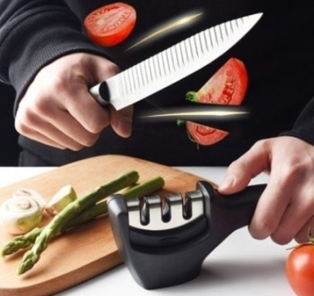 Konyhai késélező - Egyedülálló élezőfej, 3-as hatással (x)