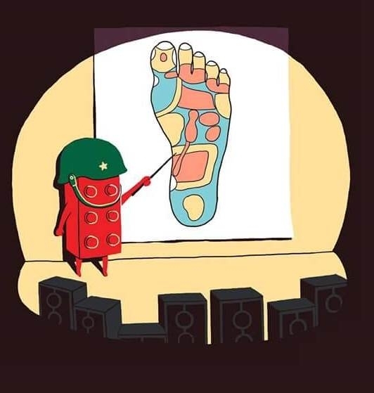 Eligazítást tart a főnök