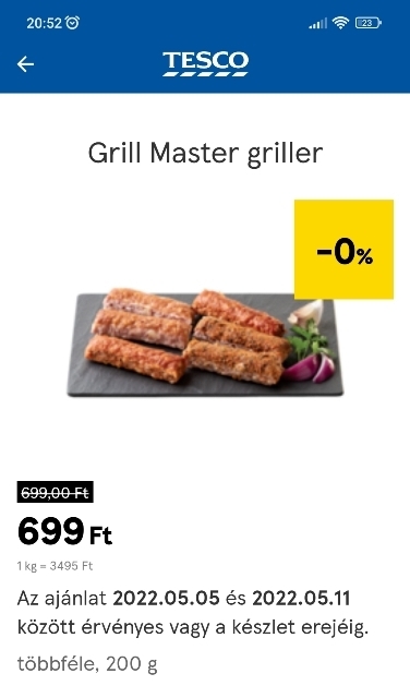 Tesco akció