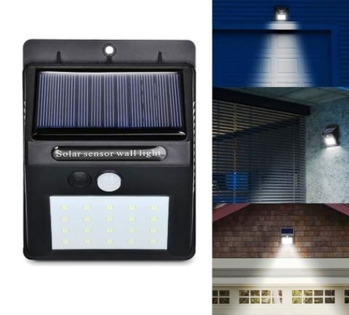 Brutális fényerejű napelemes mozgásérzékelős lámpa (x)