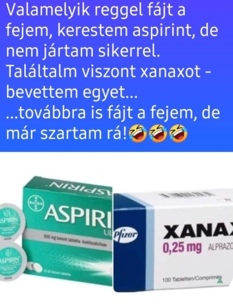 Aspirin vs. Xanax