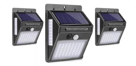 100 LED-es napelemes mozgásérzékelős lámpa (x)