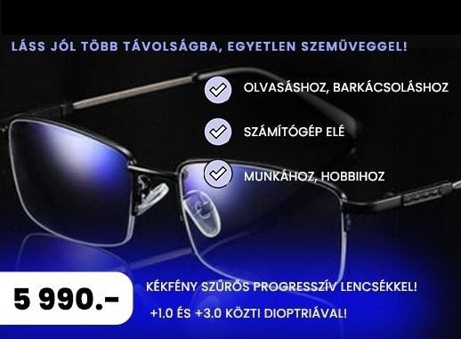 Multifokális olvasószemüveg - Mostantól elég egy szemüveg az éleslátáshoz!