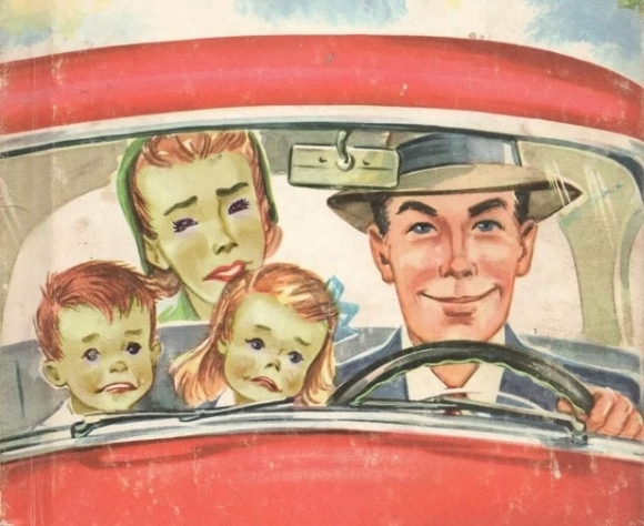 Amikor apa befingik az autóba