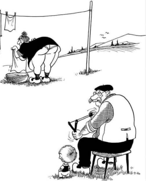 Most figyelj öcskös! Megtréfáljuk kicsit öreganyádat!